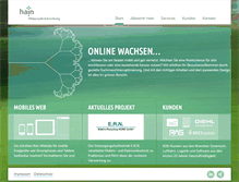 Tablet Screenshot of hain-on-line.de